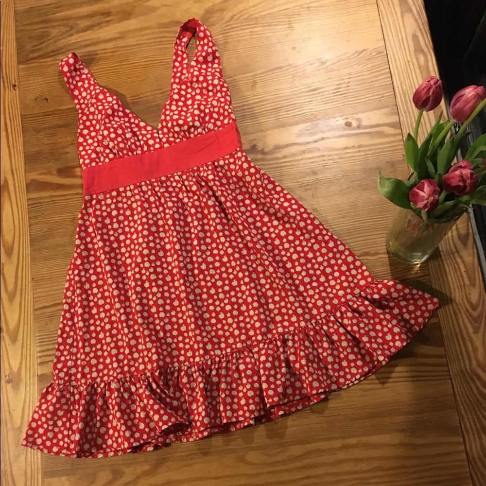 Cute apple print summer dress!